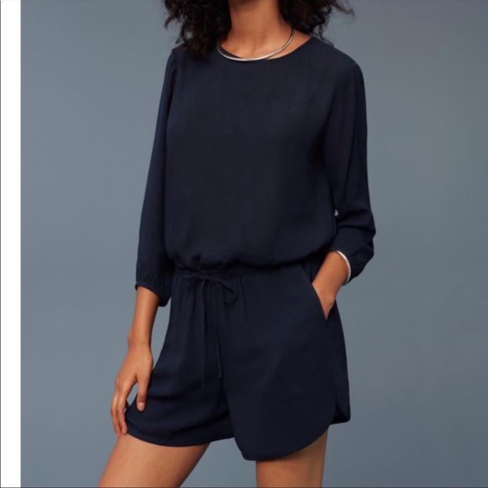 Aritzia Babaton Keagan Romper  Cream - Picture 3 of 15